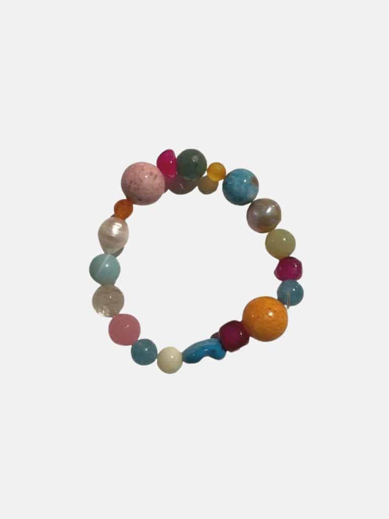 Rainbow beads large bracelet at Little Copenhagen